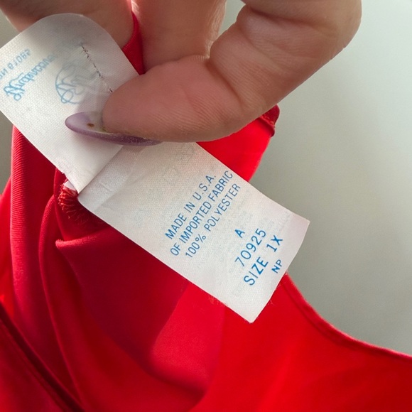 Vintage Red Slip Dress with Chain Straps - Picture 7 of 7